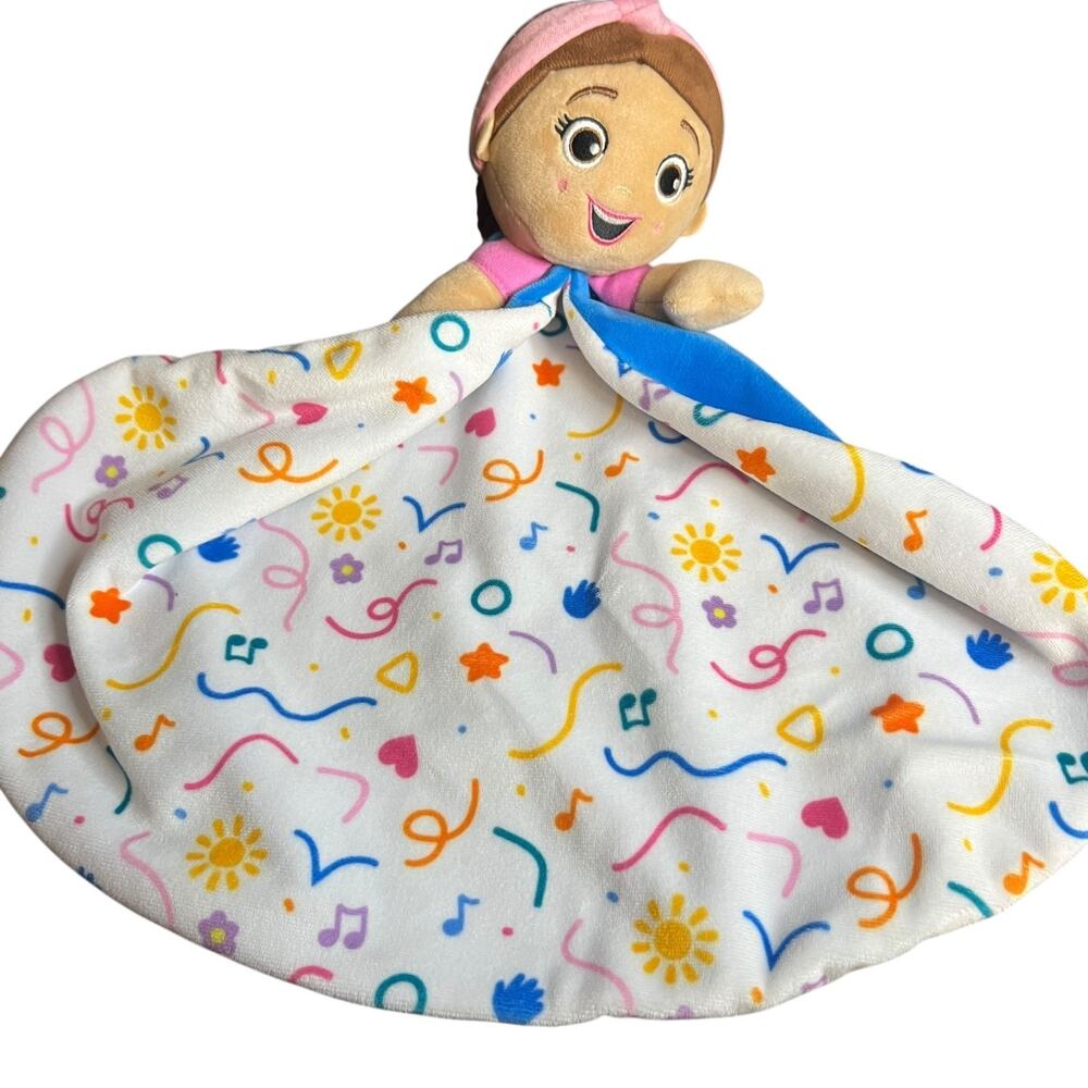 Ms. Rachel Huggable Lovey Security Blanket Plush T23503 Blue White Pink Kids Toy